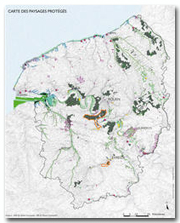 Carte des paysages protégés