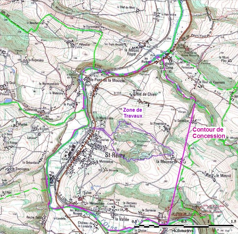 Contour de la concession