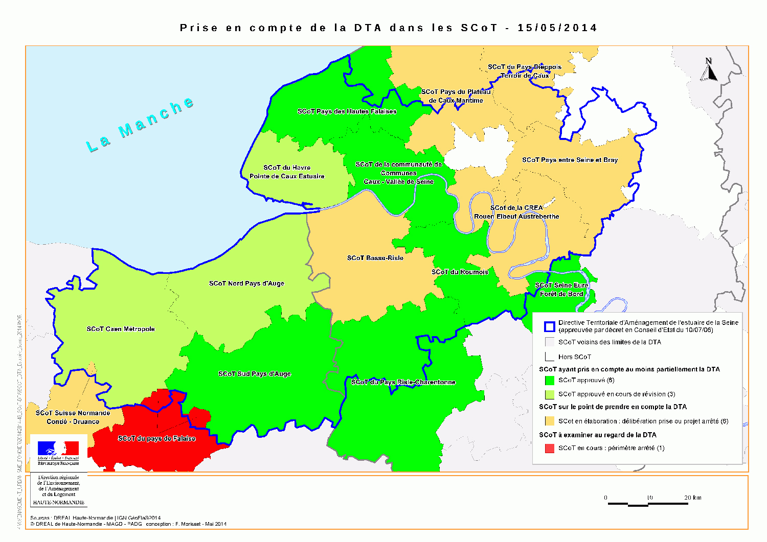 Carte DTA-SCoT Bilan quinquennal 2014