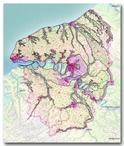 Carte du bâti et de l'urbanisation