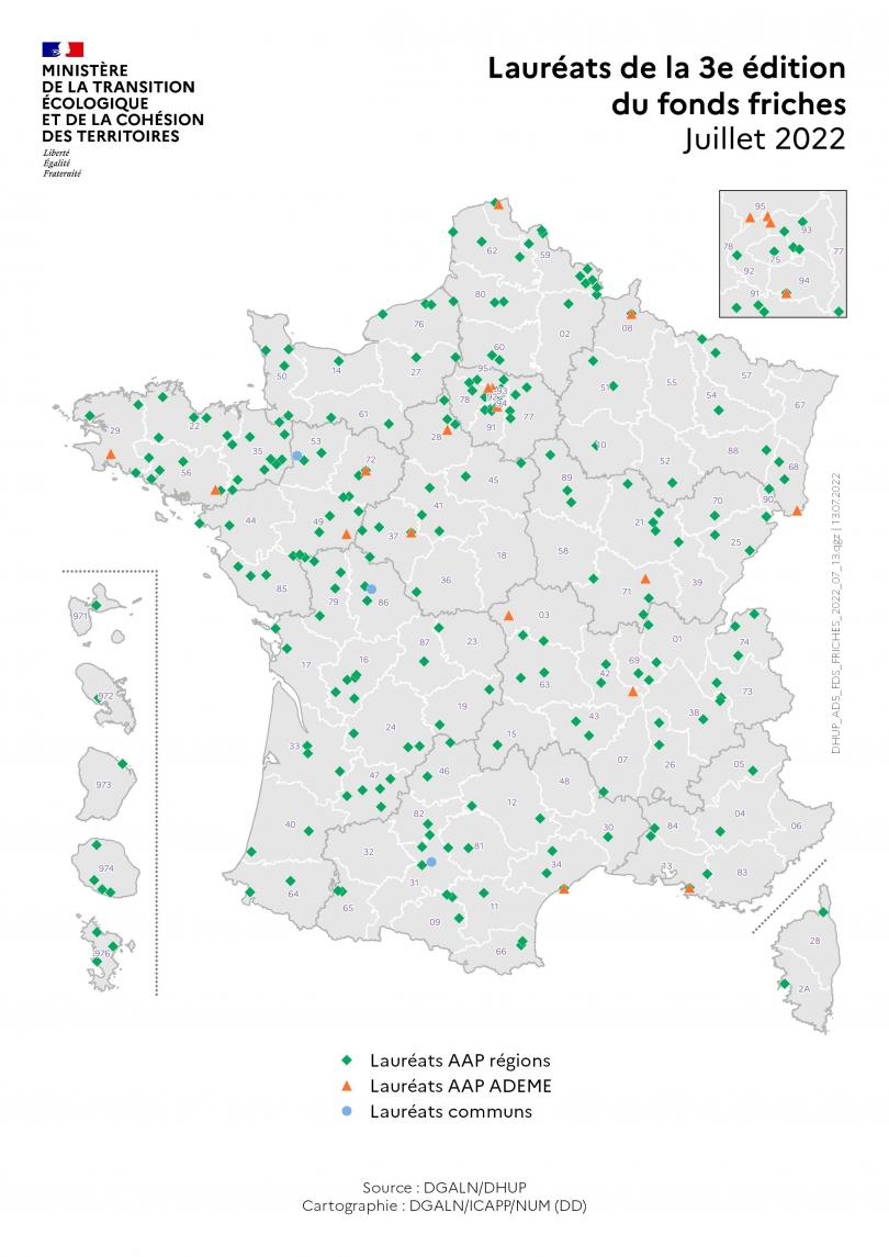 Fonds friches : les lauréats de la 3ème édition dévoilés, 100m€ supplémentaires pour le recyclage de 675 ha de friches