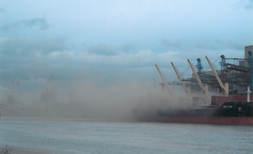 Les émissions de poussières se posait lors du chargement des navires