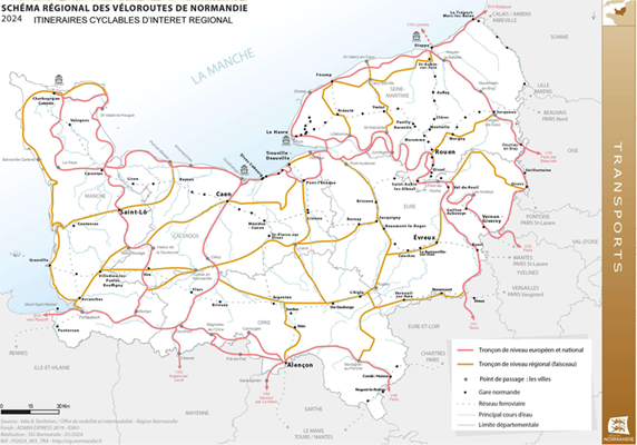 Schéma régional véloroutes itinéraires cyclables d’intérêt régional (voir dans les annexes)