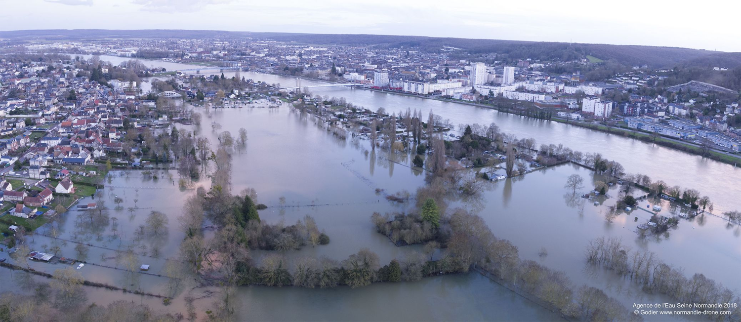 Crue de la Seine sur Elbeuf (76) | Agence de l’Eau