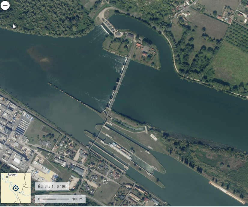 Vue aérienne du site de ND de la Garenne / Port Mort (source geoportail.gouv.fr)